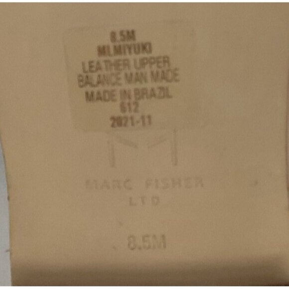 Marc Fisher Womens Knotted Slip-On Sandals Beige Leather Size 8.5 - Picture 9 of 10